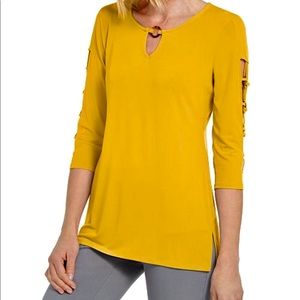 NWT women’s yellow long sleeve top JW collection